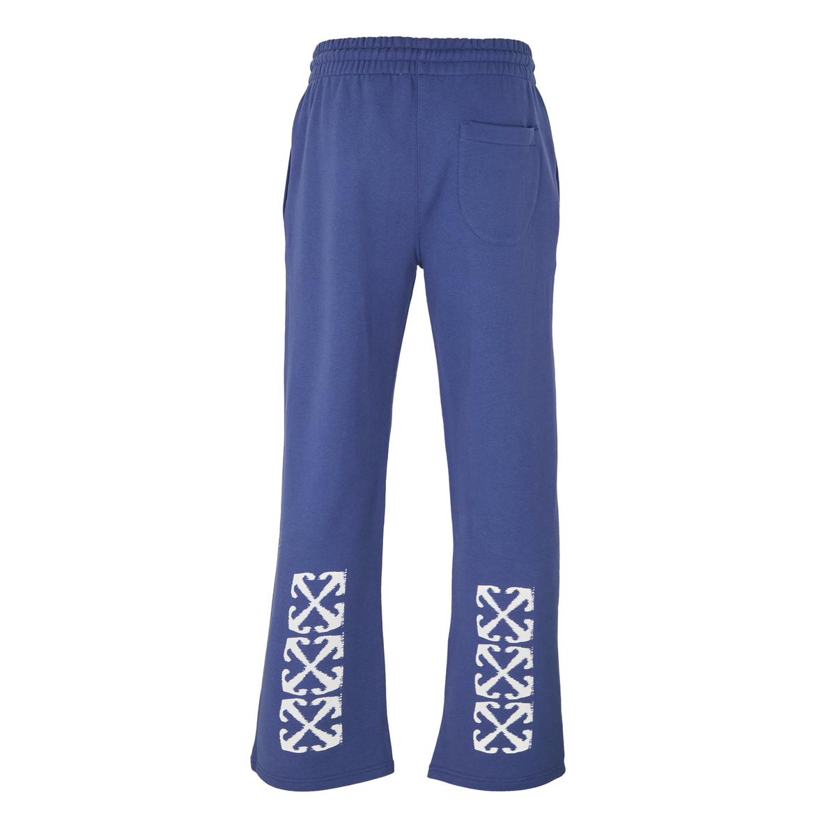 Dark Blue-White - Back - Off White Unisex Adult Arrow Straight Leg Regular Sweatpants