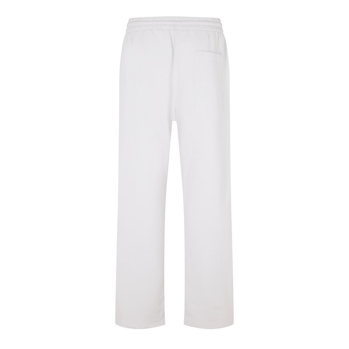 Stone-Black - Back - Off White Unisex Adult Fleece Relaxed Fit Sweatpants