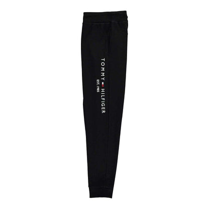 Black - Side - Tommy Hilfiger Childrens-Kids Established Logo Joggers