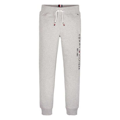 Grey - Front - Tommy Hilfiger Childrens-Kids Established Logo Joggers