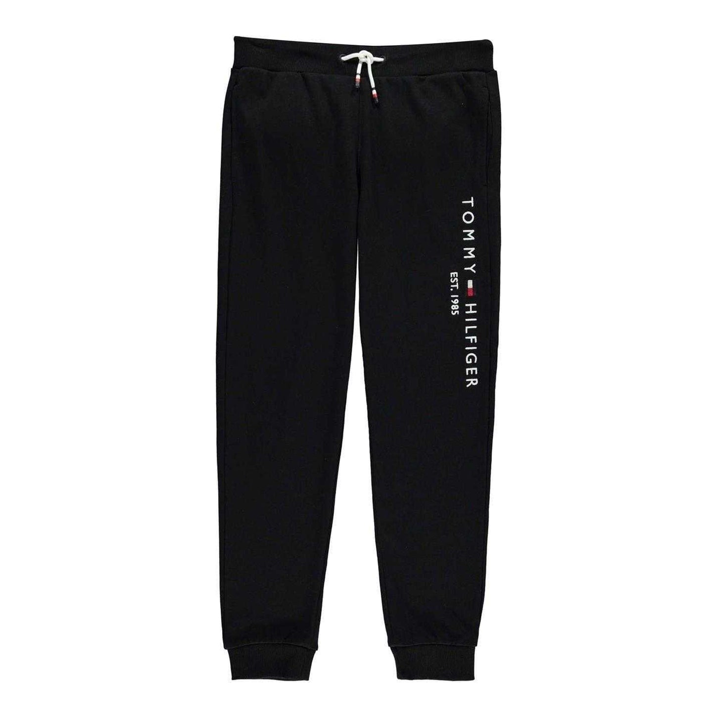 Black - Front - Tommy Hilfiger Childrens-Kids Established Logo Joggers