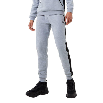 Grey Marl - Side - Everlast Mens Premium Elasticated Hem Joggers