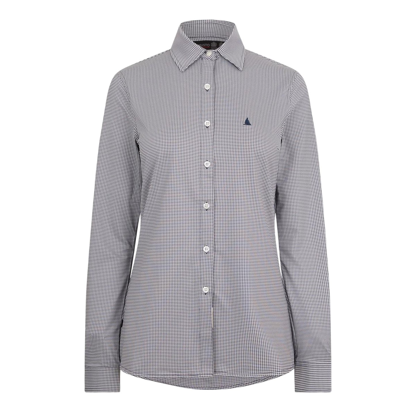 True Navy - Front - Musto Womens-Ladies Tailored Long-Sleeved Shirt