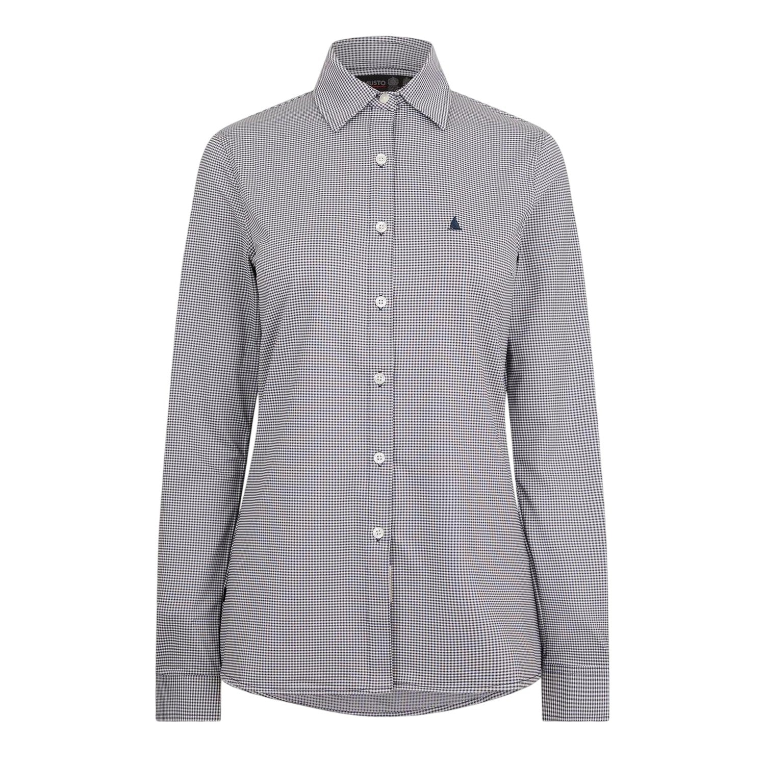 True Navy - Front - Musto Womens-Ladies Tailored Long-Sleeved Shirt