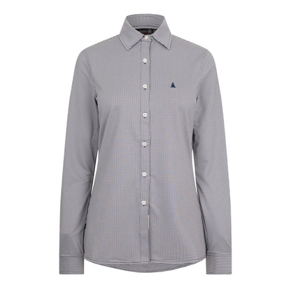 True Navy - Front - Musto Womens-Ladies Tailored Long-Sleeved Shirt