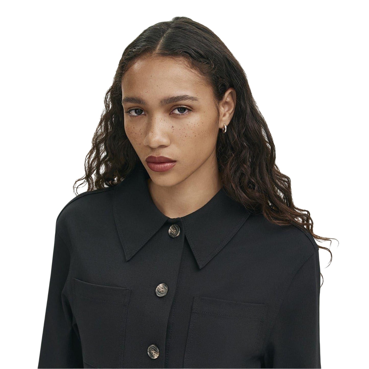 Black - Side - Finery Womens-Ladies Agness Overshirt
