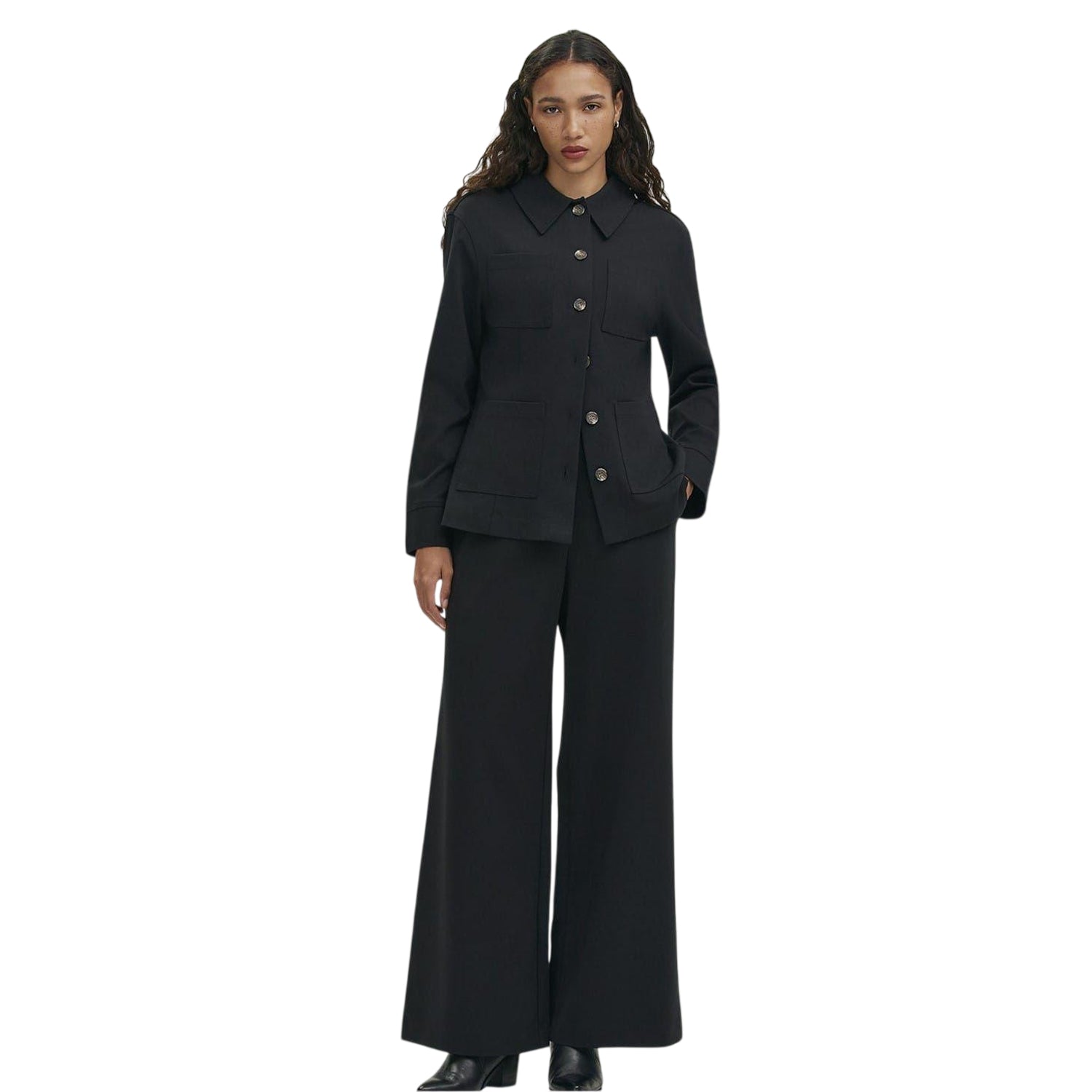 Black - Lifestyle - Finery Womens-Ladies Agness Overshirt