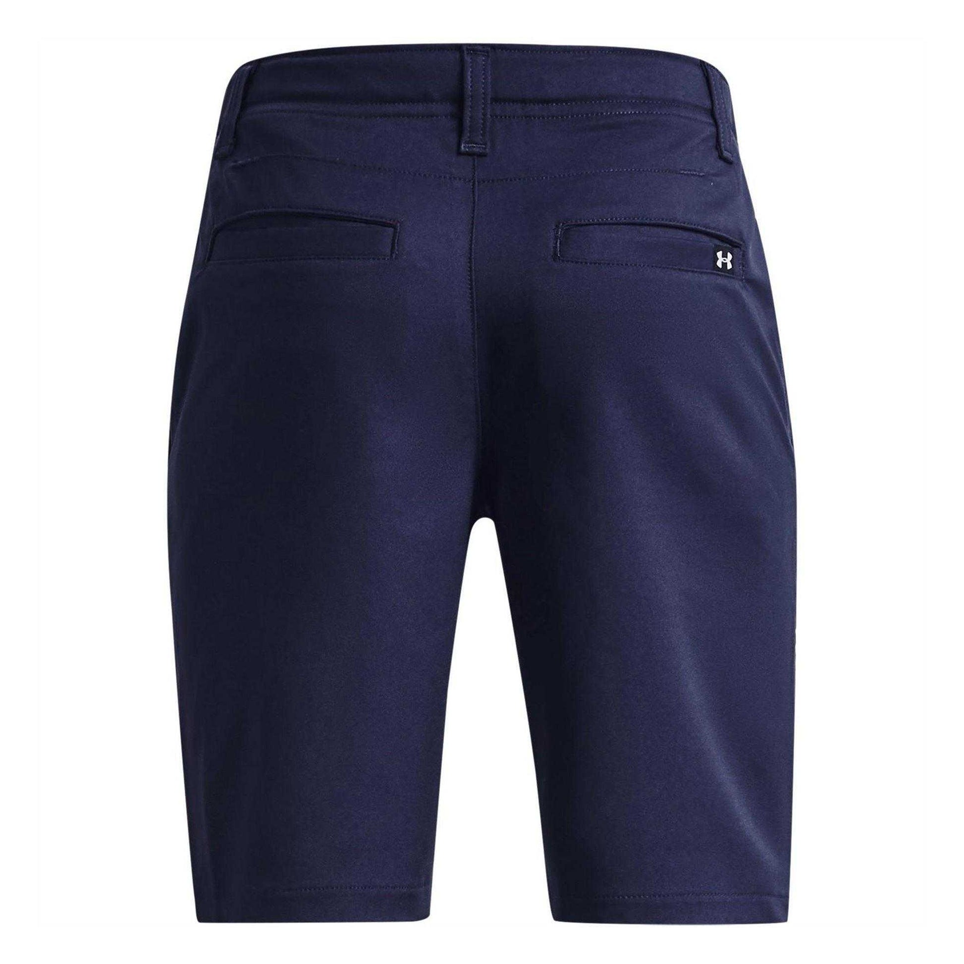 Navy Blue-Halo Grey - Back - Under Armour Boys Golf Shorts
