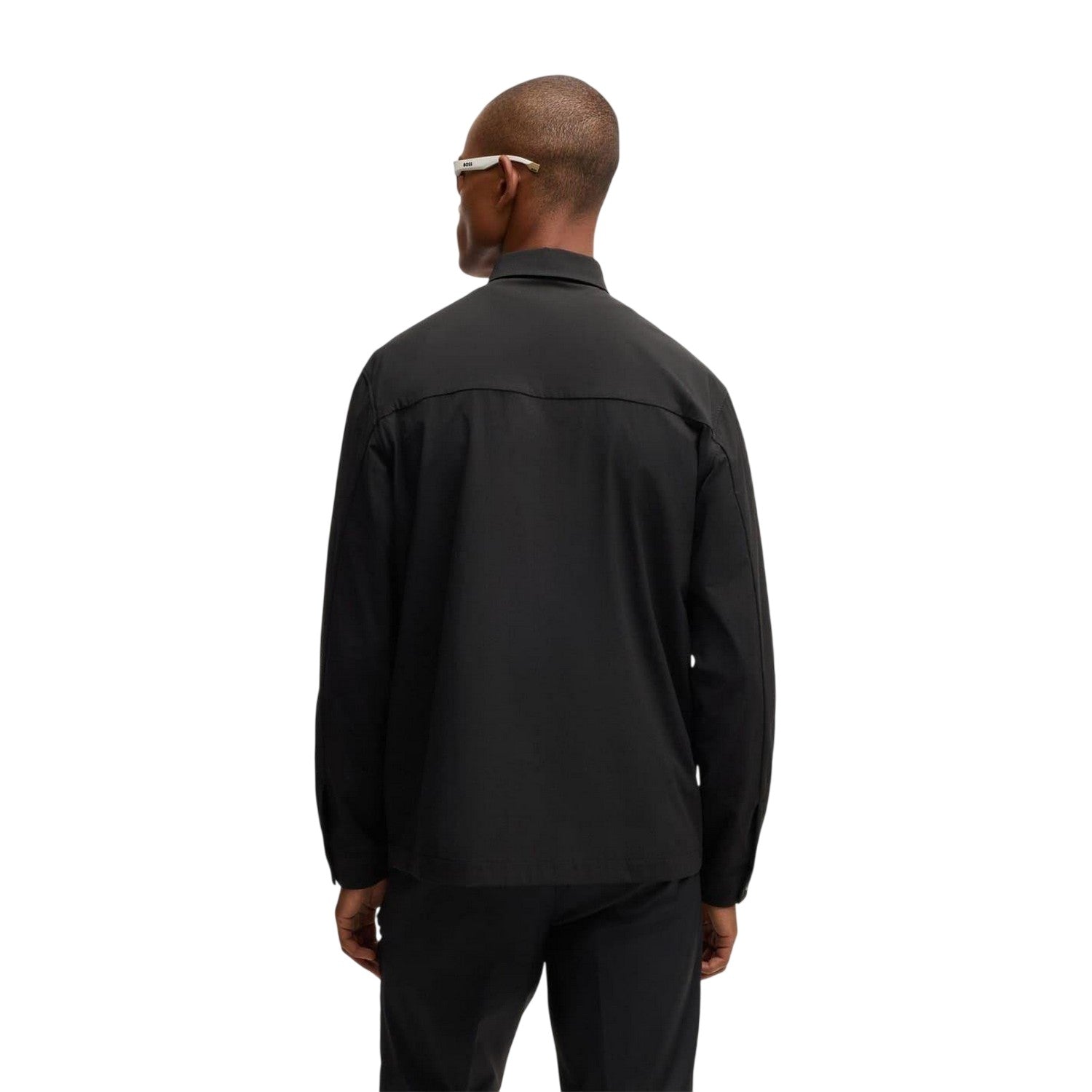 Black - Back - Boss Mens Tech Overshirt