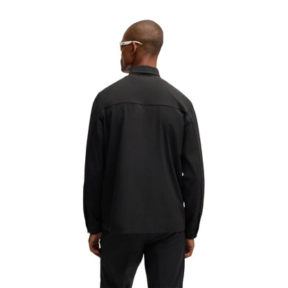 Black - Back - Boss Mens Tech Overshirt