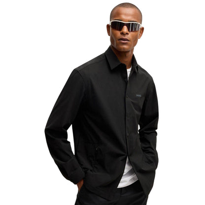 Black - Lifestyle - Boss Mens Tech Overshirt