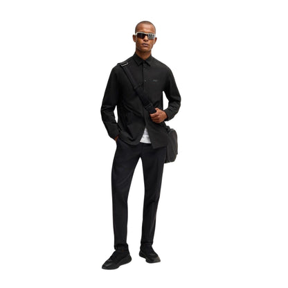 Black - Pack Shot - Boss Mens Tech Overshirt