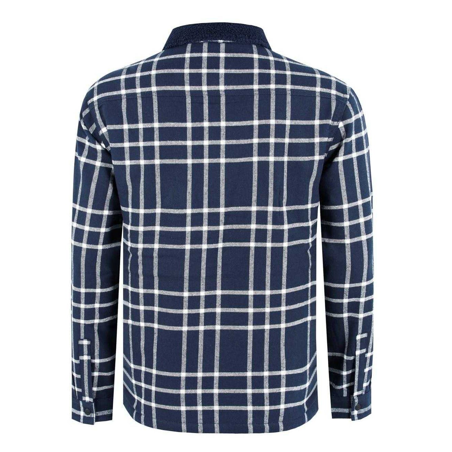 Navy - Back - Firetrap Mens Long-Sleeved Overshirt
