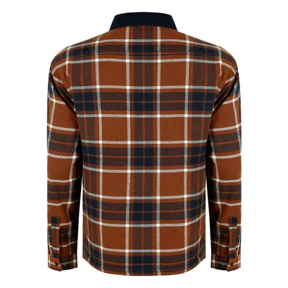 Rust - Back - Firetrap Mens Long-Sleeved Overshirt