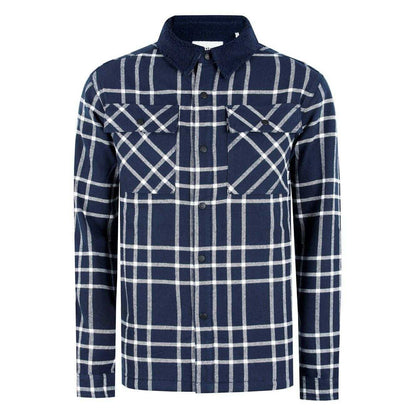Navy - Front - Firetrap Mens Long-Sleeved Overshirt