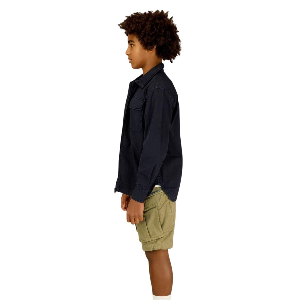 Navy - Side - G-Star Boys Collared Overshirt