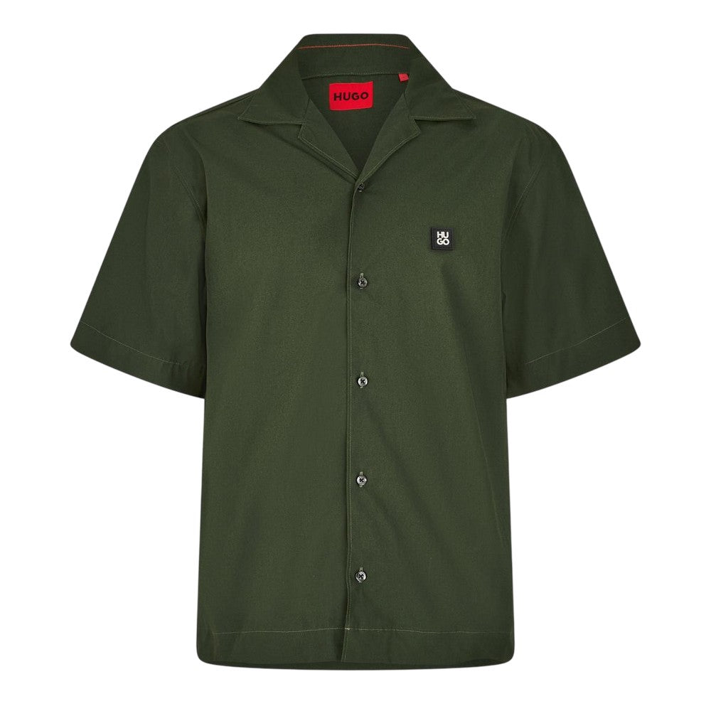 Green - Front - Hugo Mens Espino Overshirt