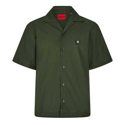 Green - Front - Hugo Mens Espino Overshirt