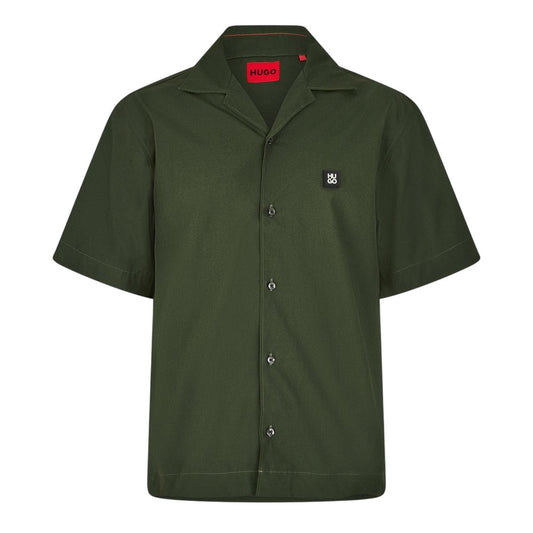 Green - Front - Hugo Mens Espino Overshirt