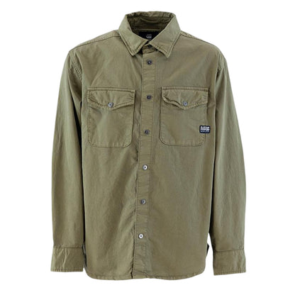 Green - Front - G-Star Mens Collared Overshirt