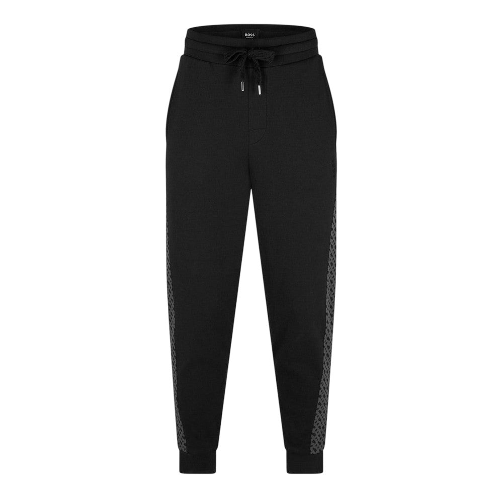 Black - Front - Boss Mens BW LukeMono Regular Casual Joggers