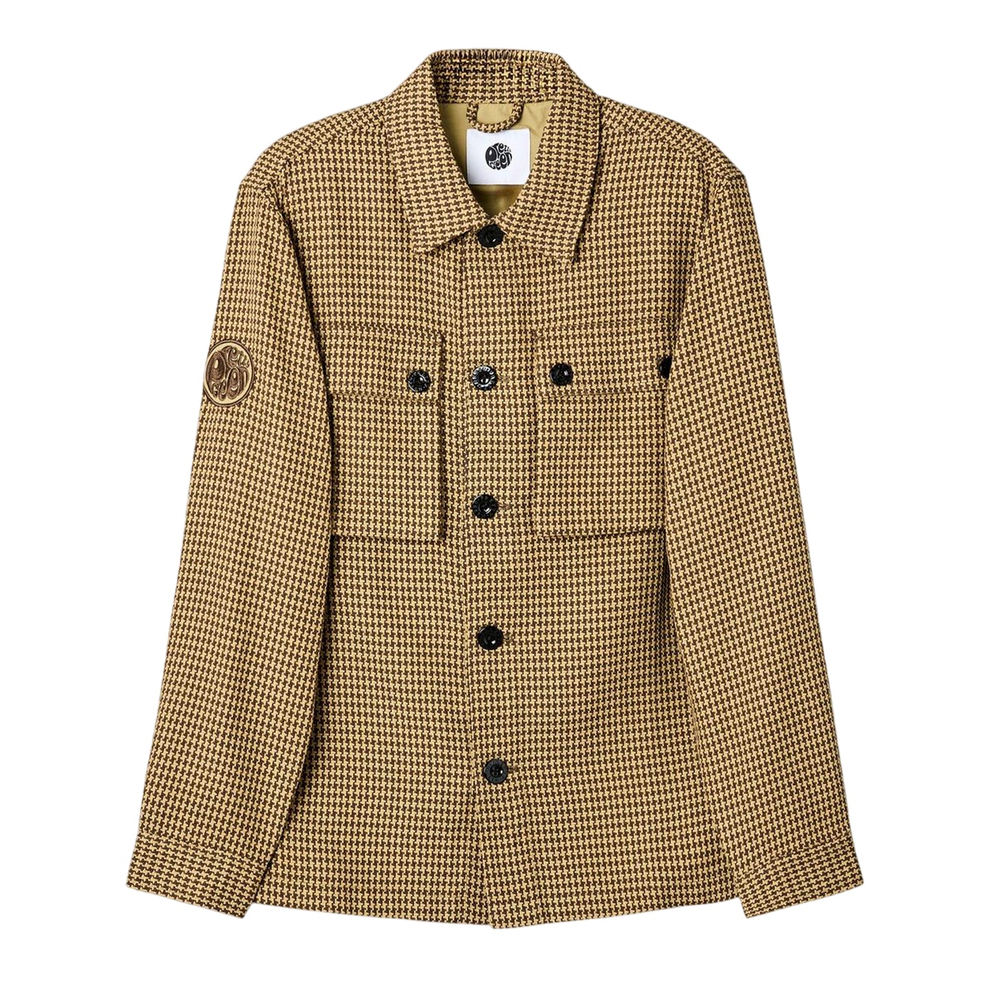 Taupe - Front - Pretty Green Mens Kilburn Overshirt