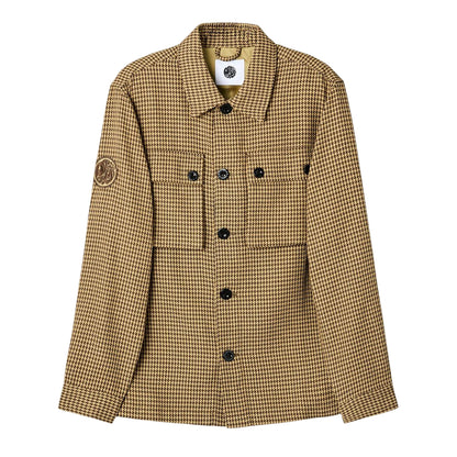 Taupe - Front - Pretty Green Mens Kilburn Overshirt