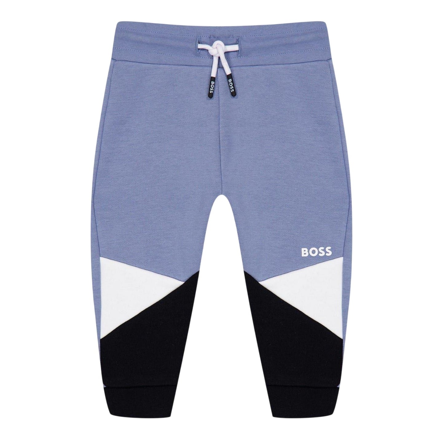Medium Grey - Front - Boss Childrens-Kids Colour Block Regular Joggers