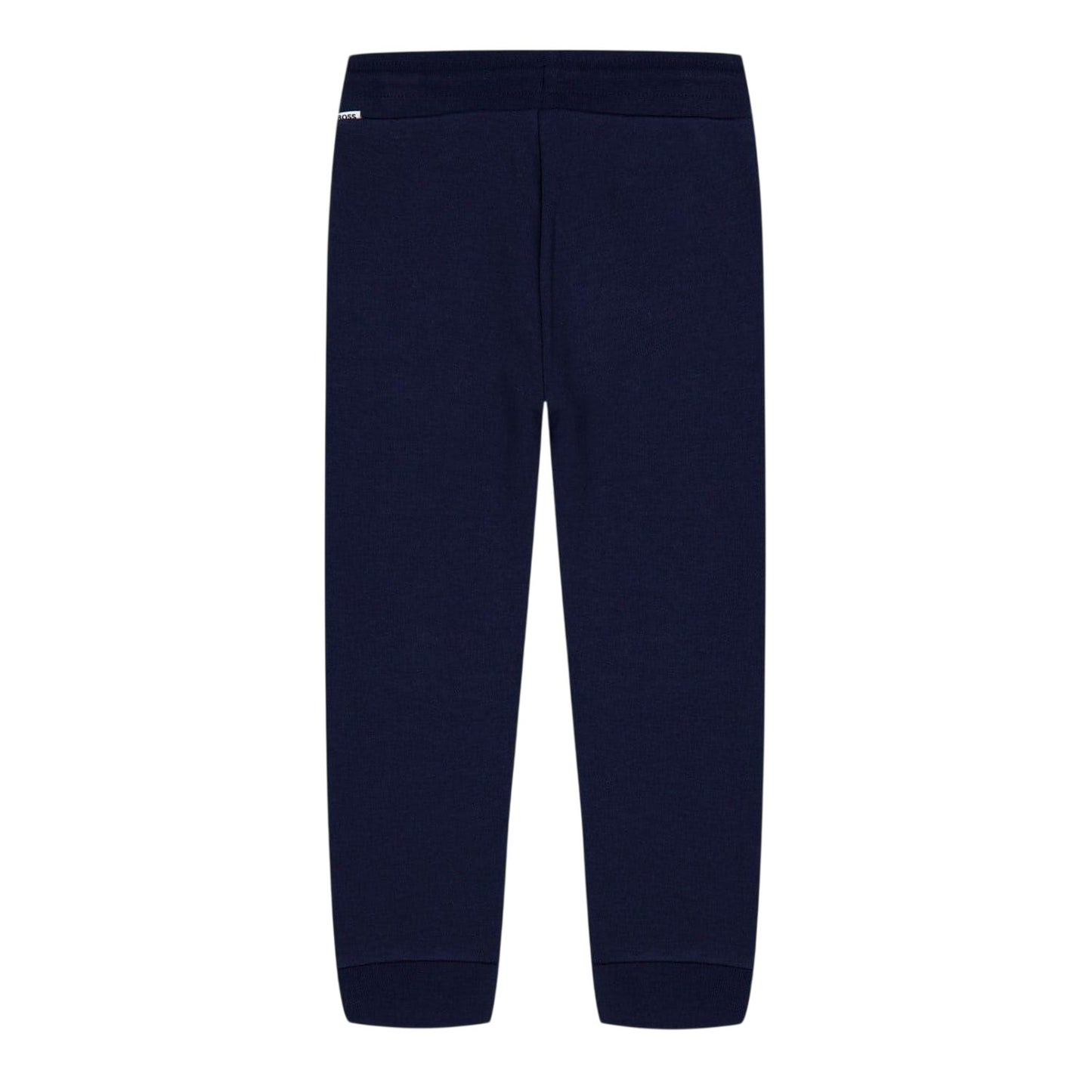 Navy - Back - Boss Childrens-Kids Colour Block Regular Joggers