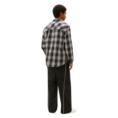 Black - Back - Tommy Jeans Mens Plaid Overshirt