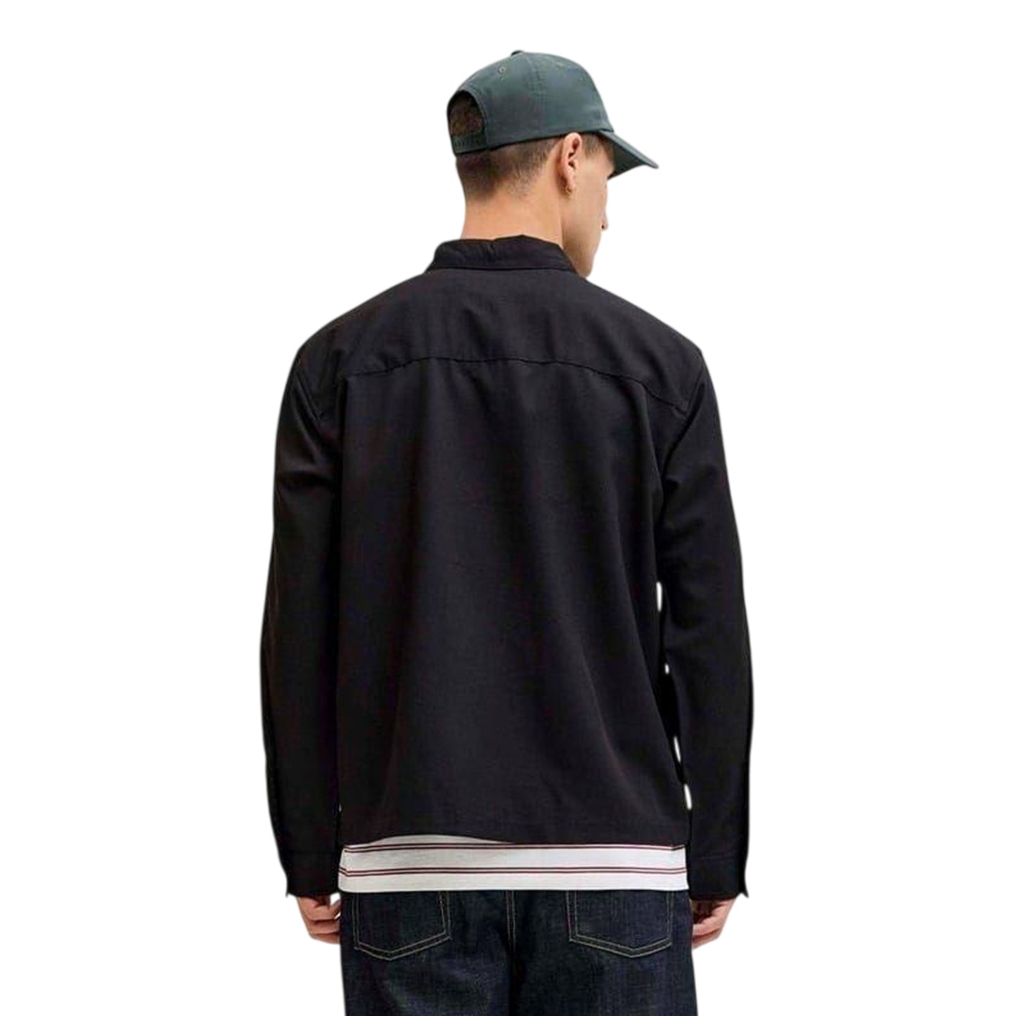 Black - Back - Jack And Jones Mens Party Overshirt