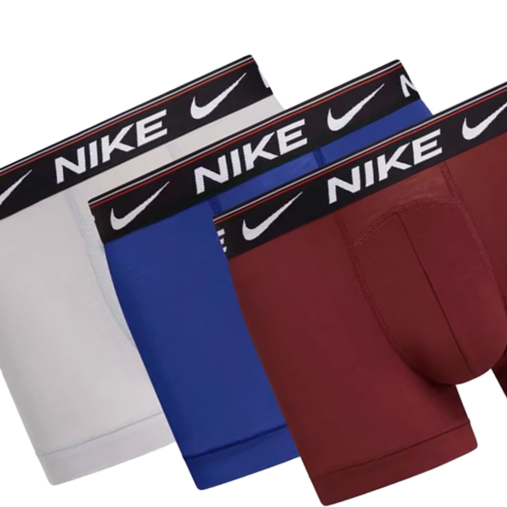 Multicoloured - Back - Nike Mens Dri-FIT Boxer Shorts (Pack of 3)