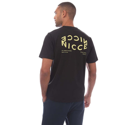 Black - Back - Nicce Mens Tanetta Cotton Regular T-Shirt