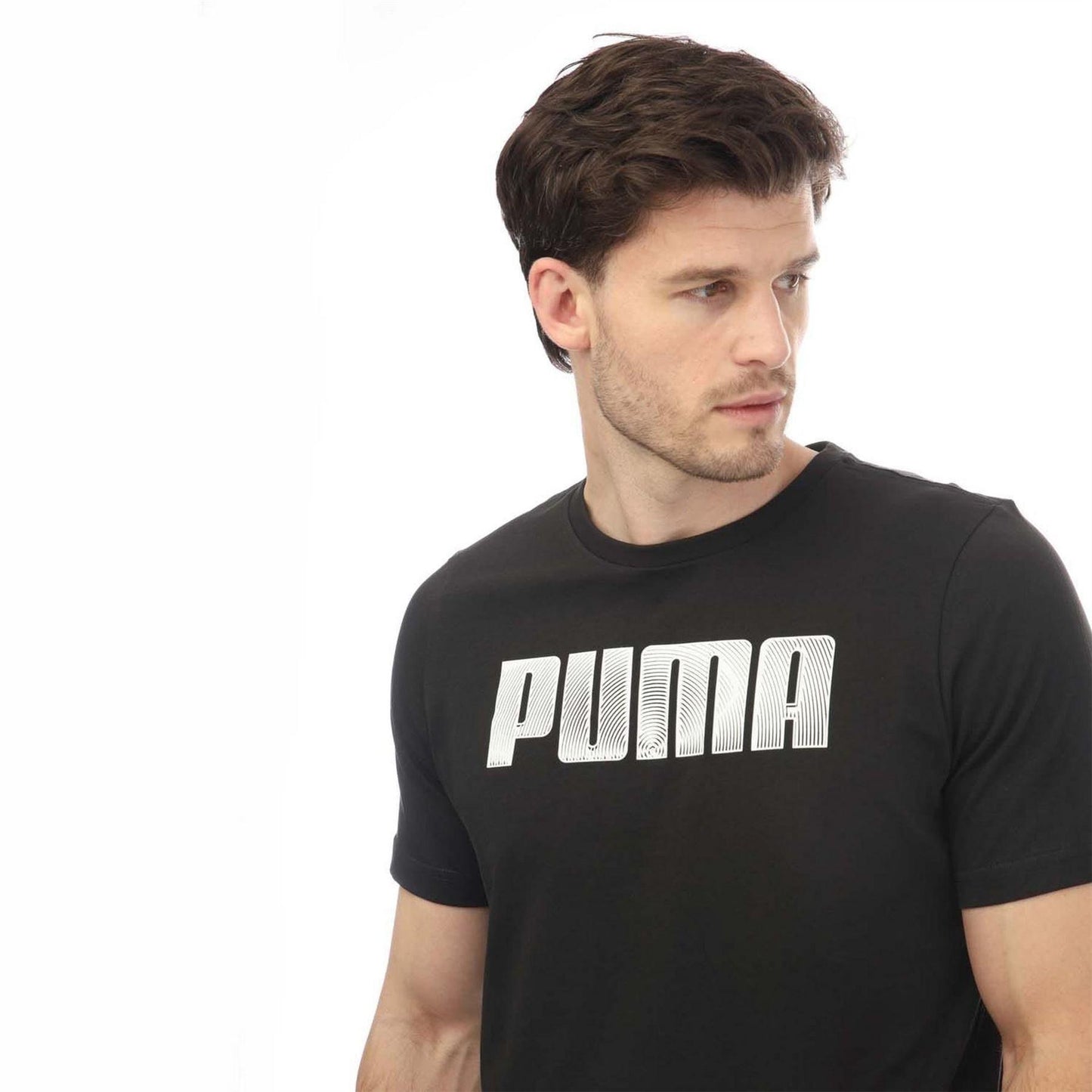 Black - Side - Puma Mens Sportstyle Cotton Blend T-Shirt