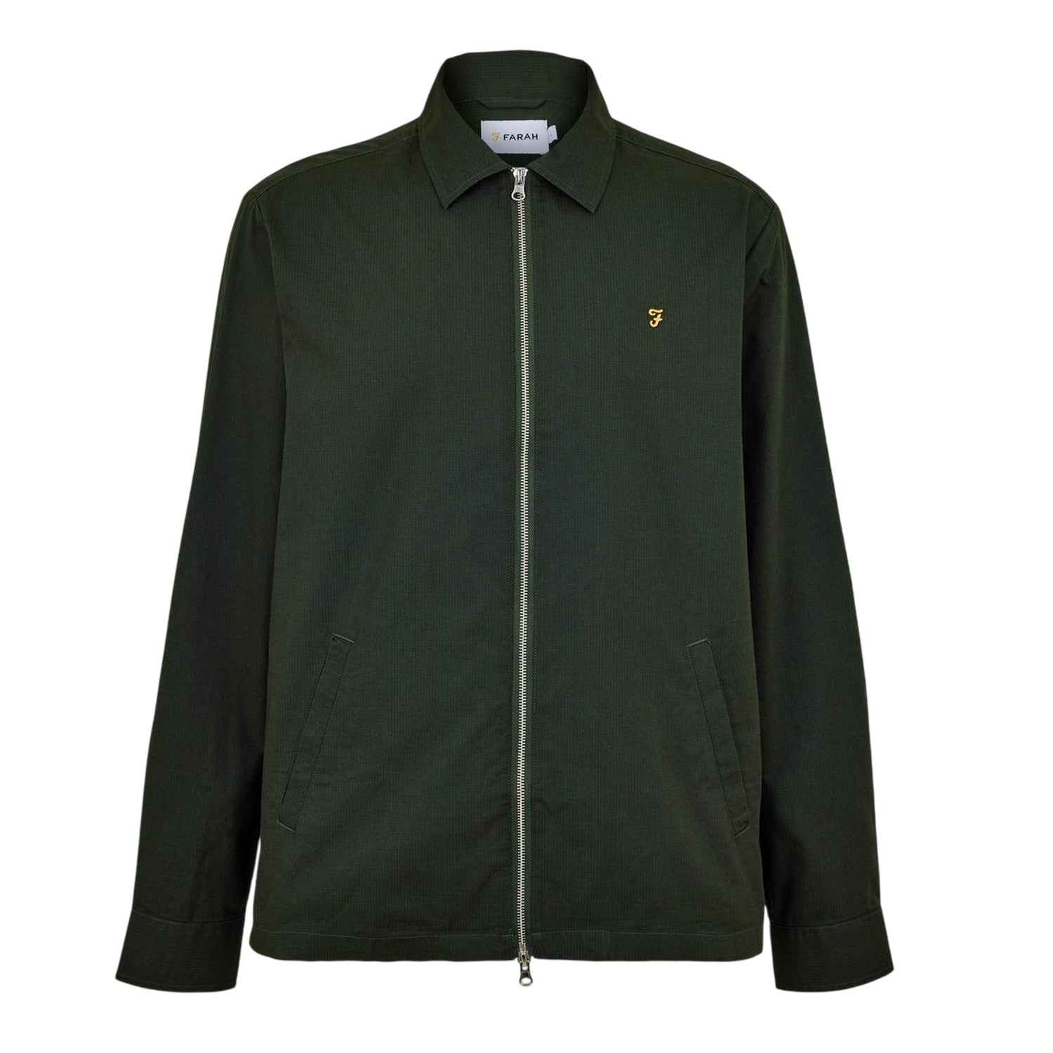 Evergreen - Front - Farah Mens Radley Regular Overshirt