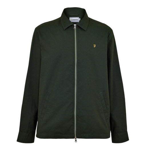 Evergreen - Front - Farah Mens Radley Regular Overshirt