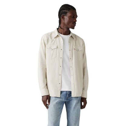 Silver Birch - Side - Levis Mens Western Regular Overshirt