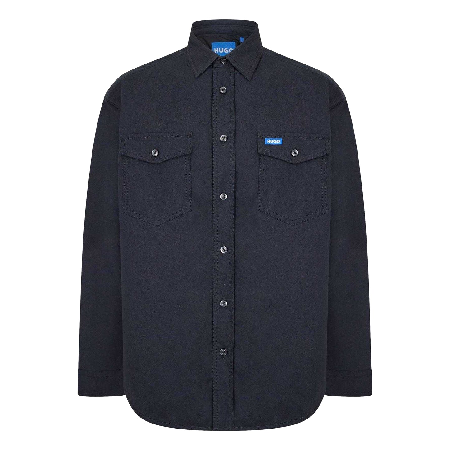 Black - Front - Hugo Mens Ebad Long-Sleeved Overshirt