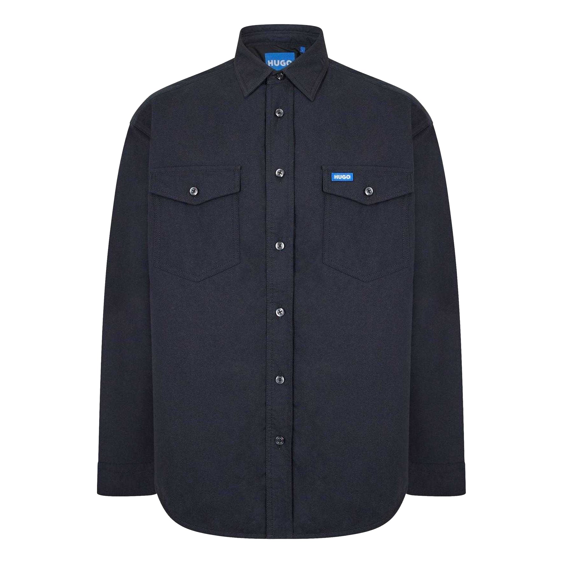 Black - Front - Hugo Mens Ebad Long-Sleeved Overshirt