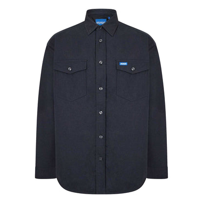 Black - Front - Hugo Mens Ebad Long-Sleeved Overshirt