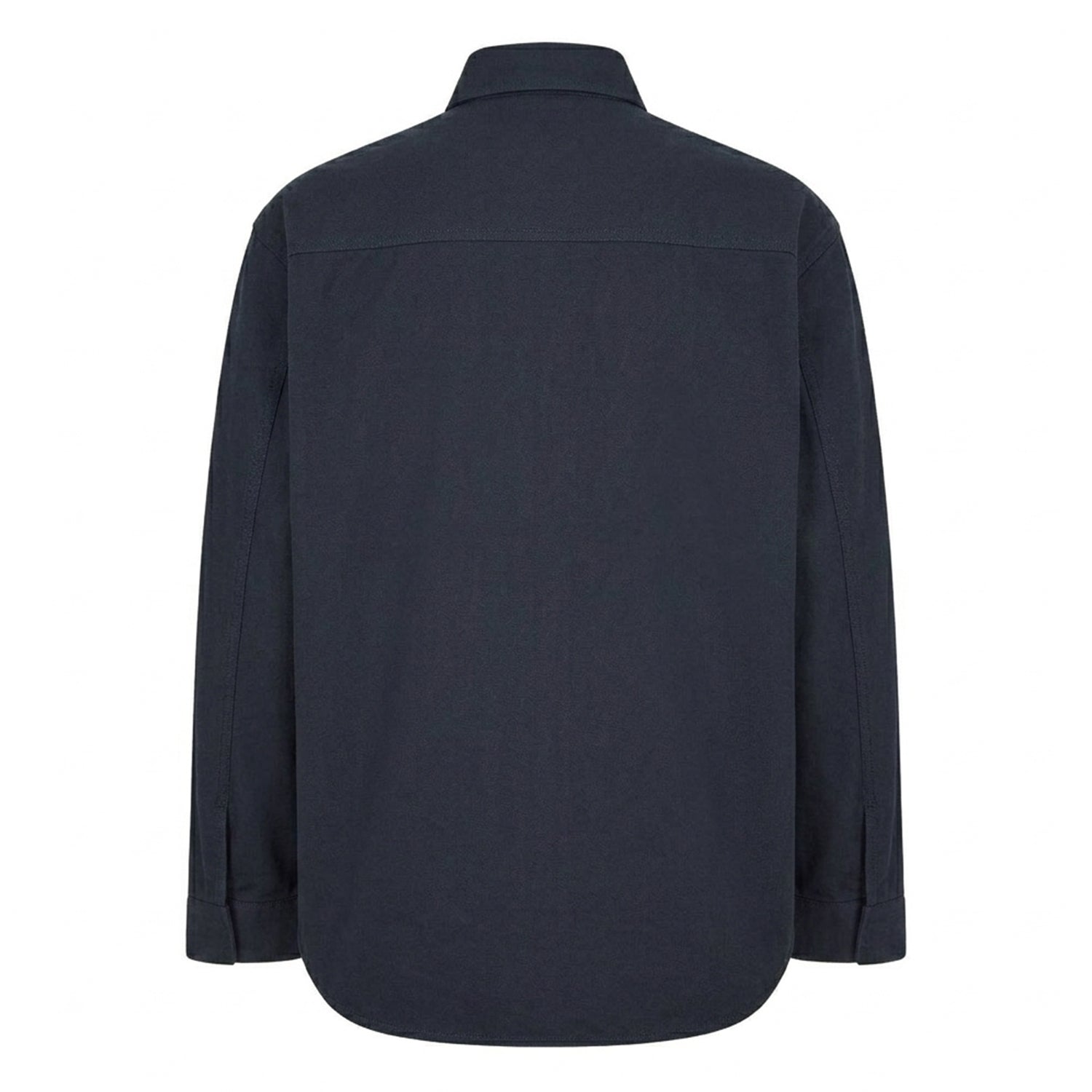 Midnight Blue - Back - Lyle & Scott Mens Brushed Overshirt