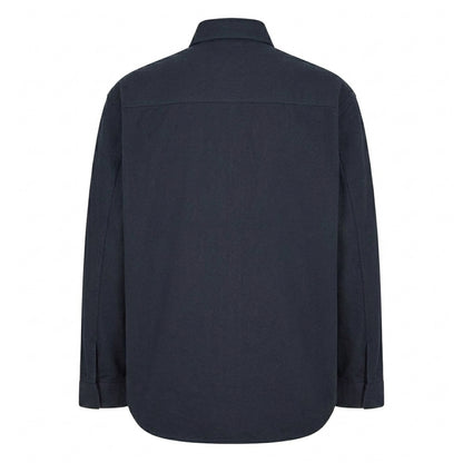 Midnight Blue - Back - Lyle & Scott Mens Brushed Overshirt