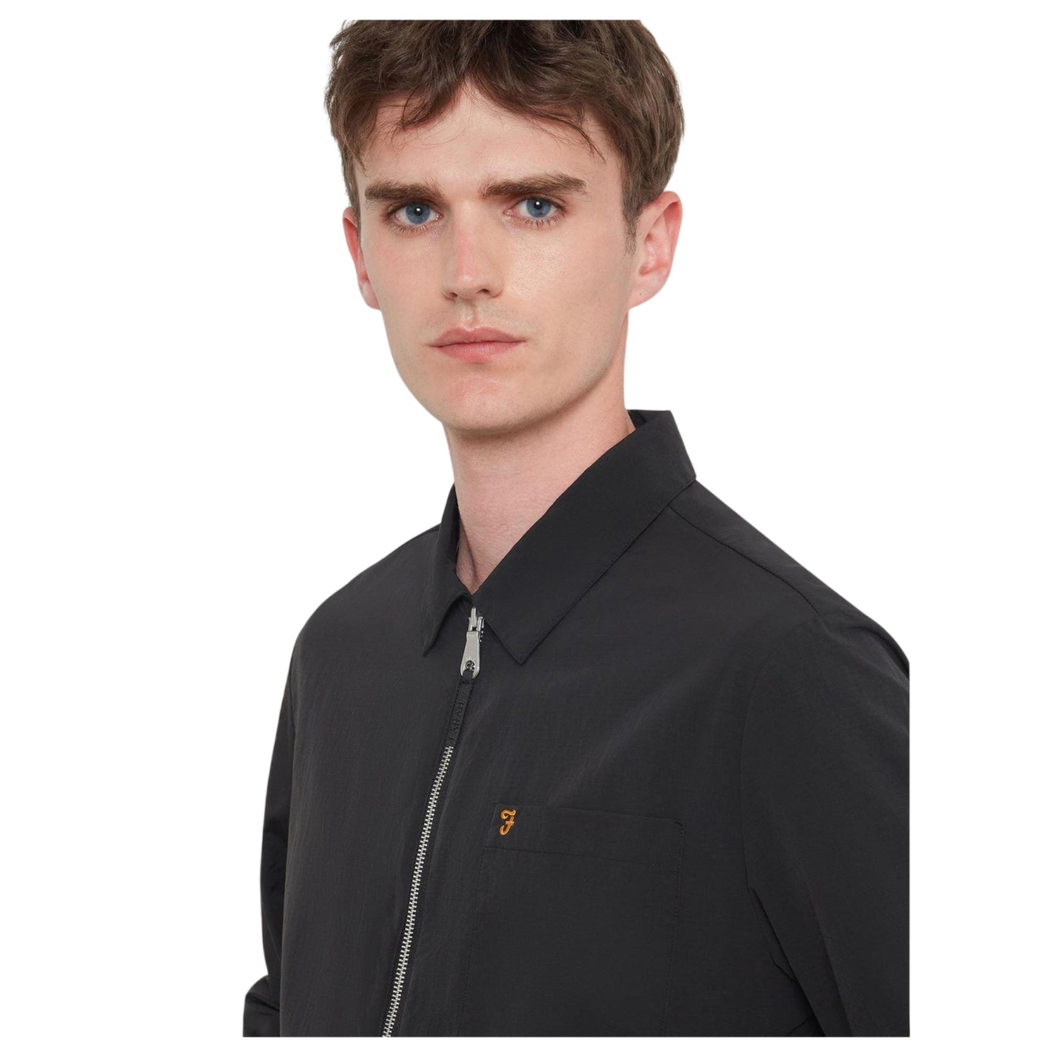 Black - Side - Farah Mens Overshirt