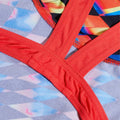 Black-Red - Side - Speedo Girls All-Over Print One Piece Swimsuit