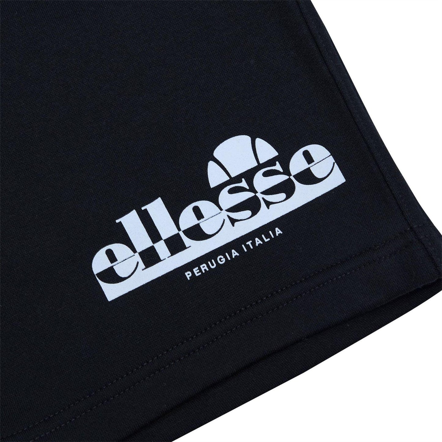 Black - Side - Ellesse Mens Fleece Sweat Shorts