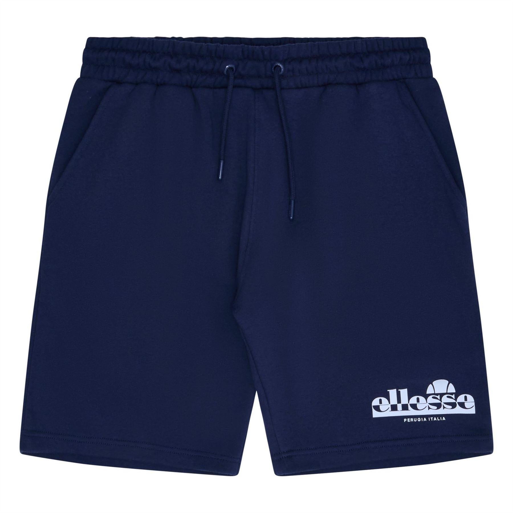 Navy - Front - Ellesse Mens Fleece Sweat Shorts