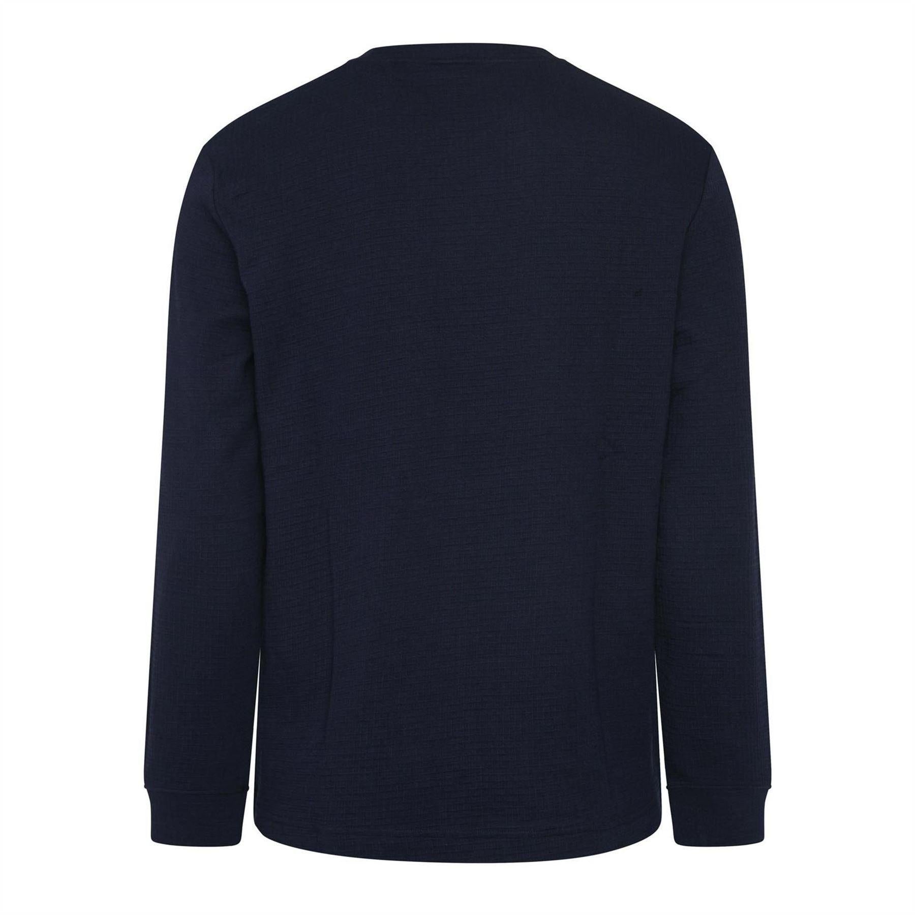 Navy - Back - Hugo Mens Austin Structured Pyjama Top