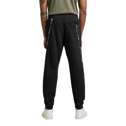 Dark Black - Back - G-Star Mens Branded Tape Slim Joggers