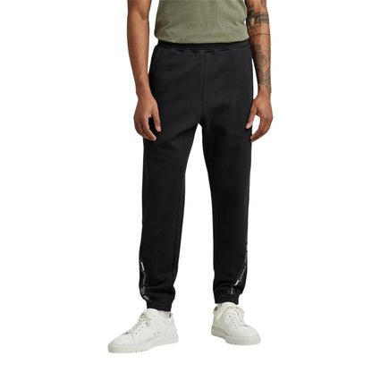 Dark Black - Side - G-Star Mens Branded Tape Slim Joggers