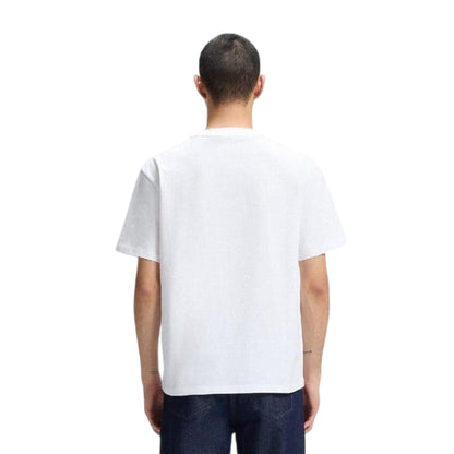 White - Back - Hugo Mens Dapolino Logo Printed Relaxed Fit T-Shirt